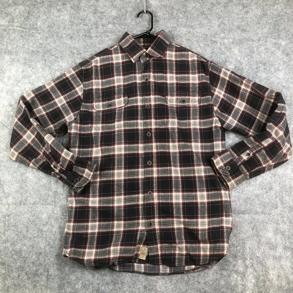 JACHS Men's Flannel Button Up Midweight Cotton Plaid Casual Cabincore Outdoor M - Picture 1 of 9